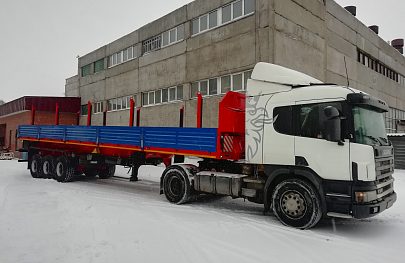 Трехосный бортовой полуприцеп ППБ37-13.006