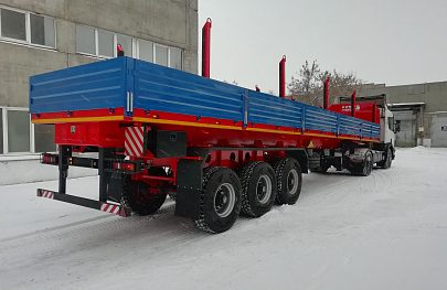 Трехосный бортовой полуприцеп ППБ37-13.006